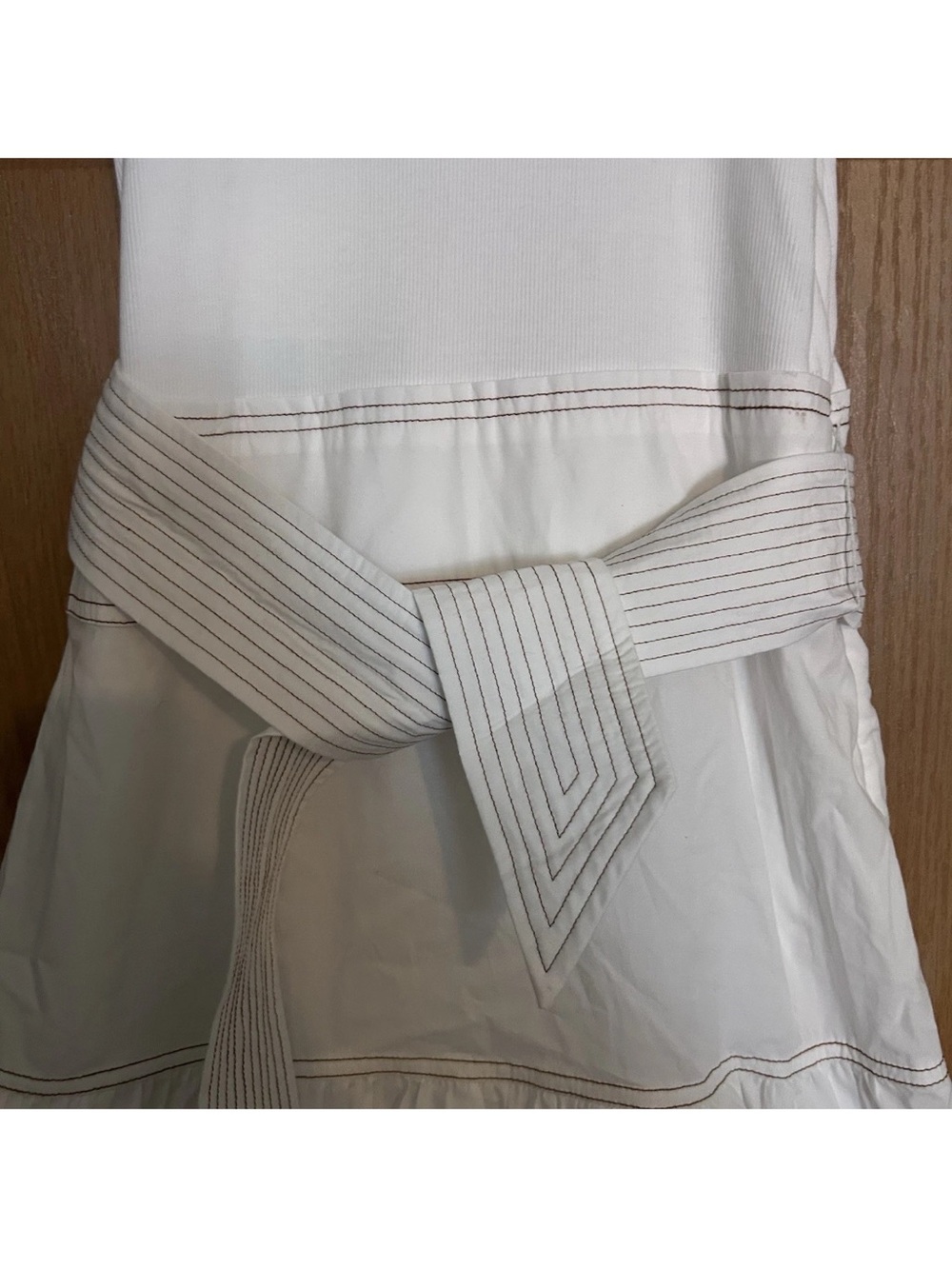 Veronica Beard Women’s Small Austyn Combo Midi Tank Dress White Skirt White Top - Picture 4 of 7